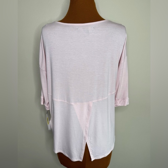 NWT Donna Karan Sleepwear Pink Split Back Top Size Small - Picture 2 of 8